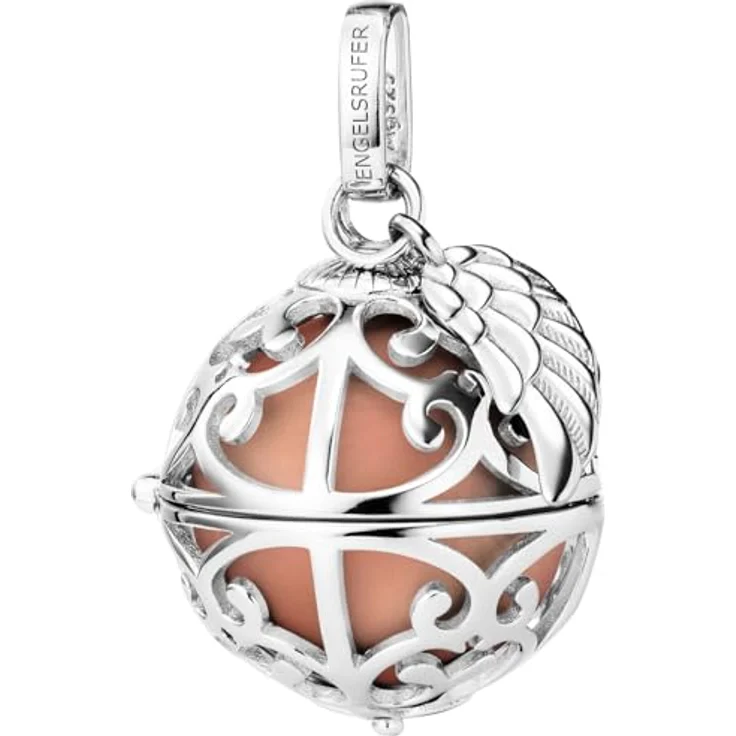 Engelsrufer Damen Anhänger ER-23-16-S, Sterling Silber mit Flügel, austauschbare Klangkugel S, rosé, nickelfrei, 45+5 cm – Bild 1