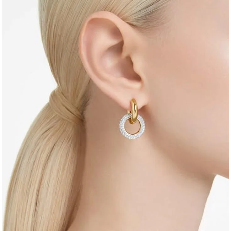 Swarovski Creolen Dextera 5668818, vergoldete Ohrringe mit Swarovski-Kristallen, gold – Bild 5