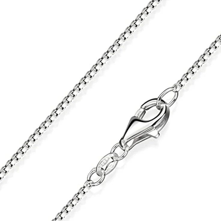 Materia Venezianerkette Silber 925, diamantiert, 1mm Damen-Halskette in 40 cm mit Anlaufschutz – Bild 1