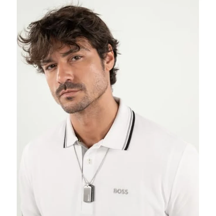 BOSS Herren-Halskette Devon, Edelstahl mit schwarzem Lederakzent, 609,60 mm Länge – Bild 5