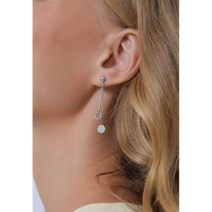 Elli Ohrringe Damen Ohrhänger Kreis Stab Geo Basic in 925 Sterling Silber, handgefertigt, anlaufgeschützt – Bild 5