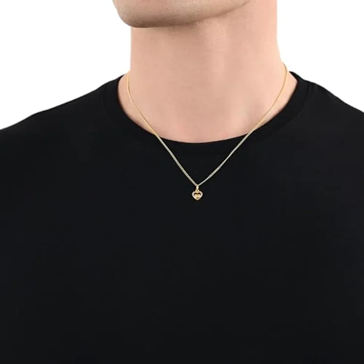 Amor Kettenanhänger Golden Heart, romantisches Design aus hochwertigem Material, Made in Germany – Bild 4