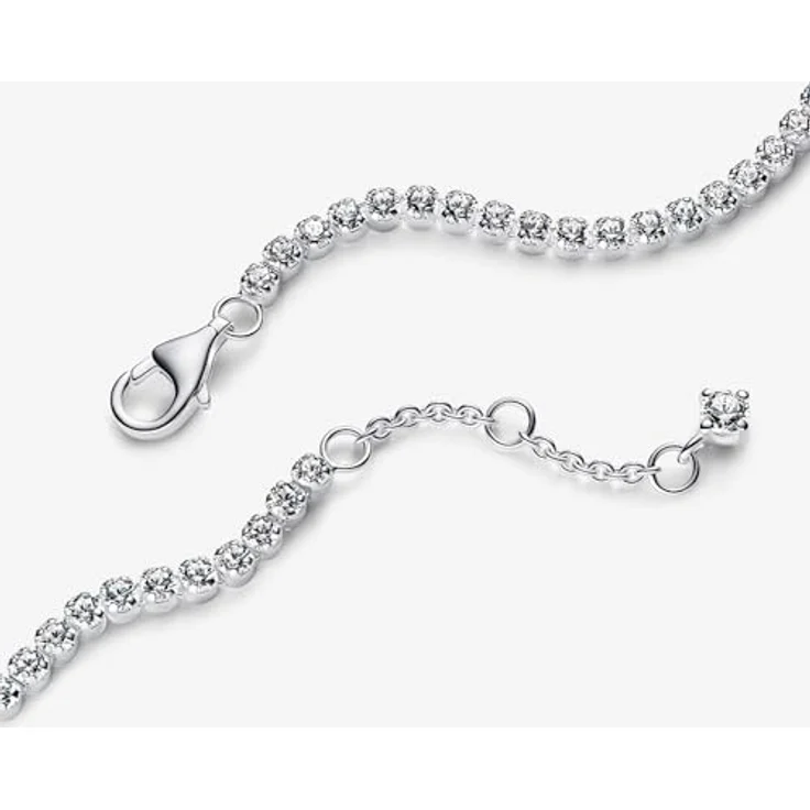 PANDORA Timeless Funkelndes Tennisarmband aus Sterling-Silber mit Zirkonia, 18 cm, Handgefertigt – Bild 2
