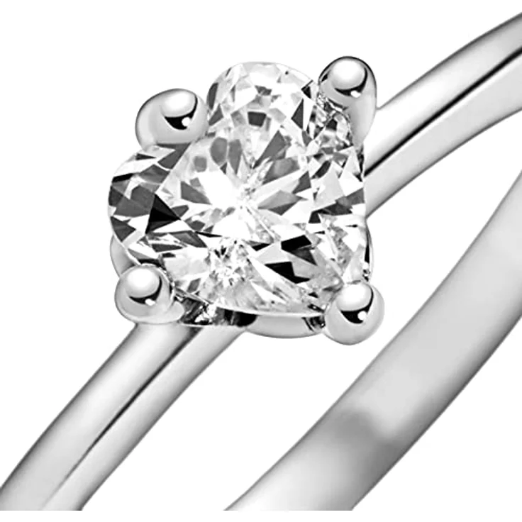 PANDORA Heart Sterling Silver Ring mit klaren Zirkonia, Größe 60 – Bild 4