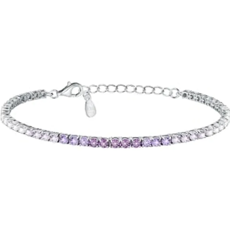 CHRIST Damen-Armband 925er Silber, recycelte Zirkonia, One Size, lila