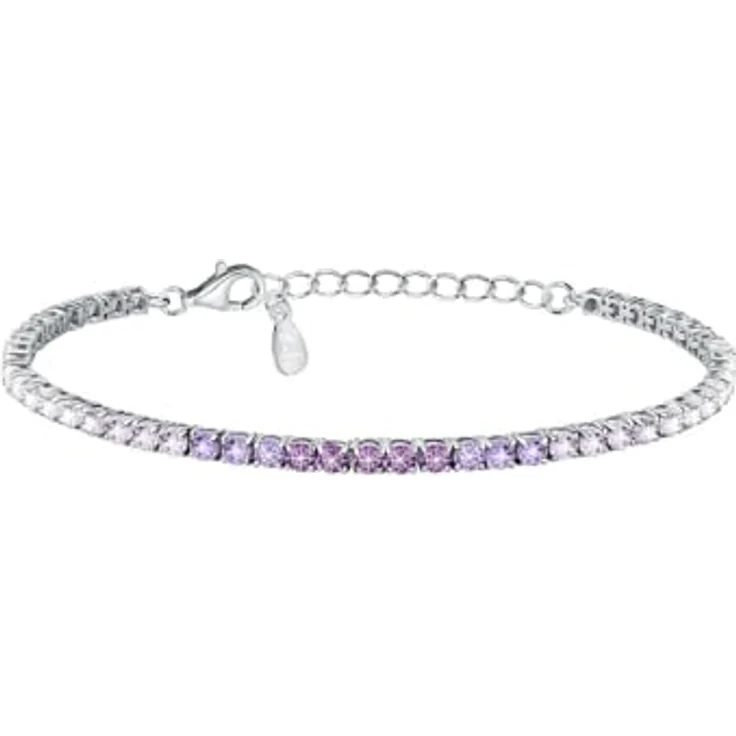 CHRIST Damen-Armband 925er Silber, recycelte Zirkonia, One Size, lila – Bild 1