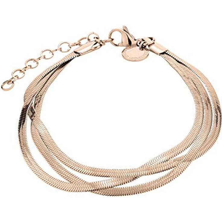 LIEBESKIND Layeringarmband, Edelstahl 21,5 cm mit Karabinerverschluss, zeitloses Design – Bild 1