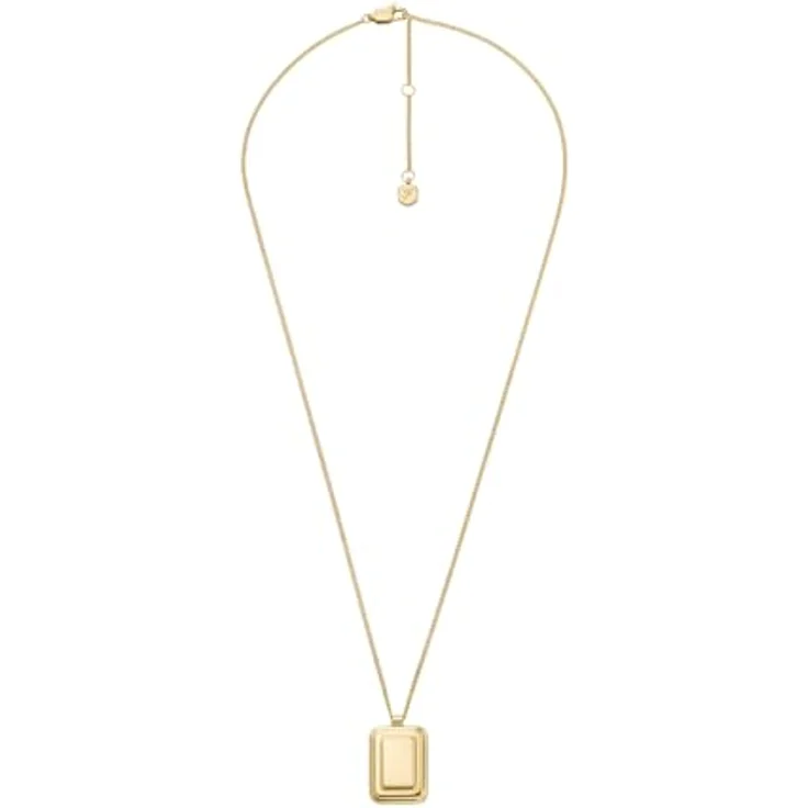 Fossil Raquel Damen Halskette, goldfarbener Edelstahl, poliertes Finish, Karabinerverschluss, 457 mm Länge – Bild 1