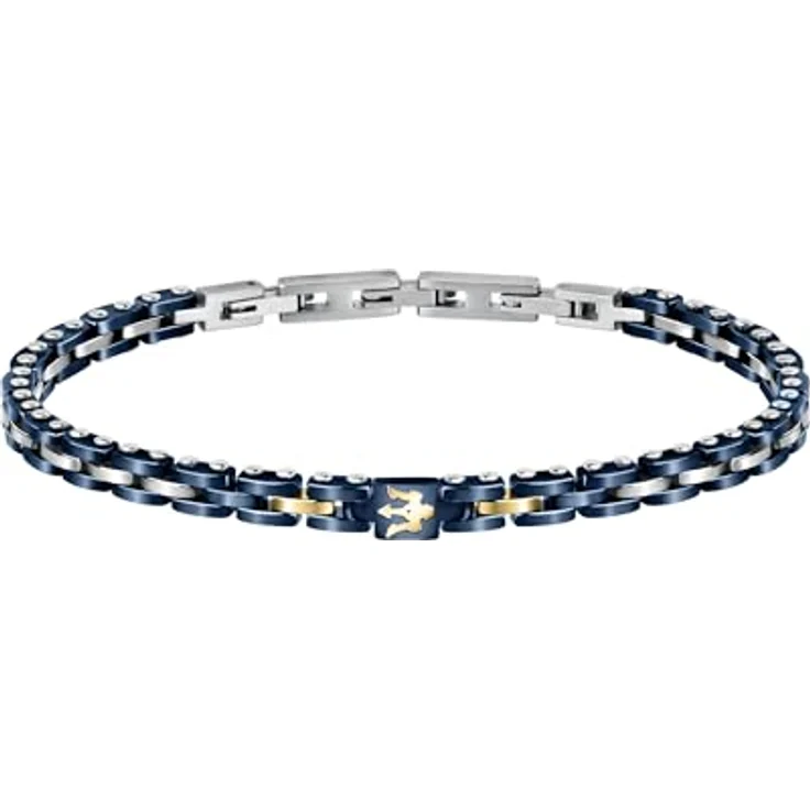 Maserati Jewels Herrenarmband JM420ATI01, 22 cm, Edelstahl und Keramik mit PVD-Beschichtung, Maserati-Blau-Finish – Bild 1