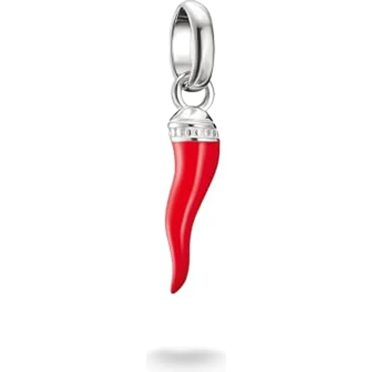 THOMAS SABO Connect Charm Anhänger Cornicello, rotes Emaille, 925er Sterling Silber, CC1328-007-10 – Bild 2