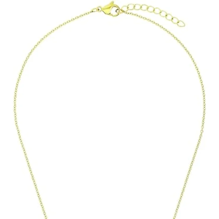 Amor Bicolor Kette mit Anhänger aus Edelstahl, Damen Halsschmuck, Längenverstellbar 42+3 cm, inklusive Schmuck Geschenk Box – Bild 3