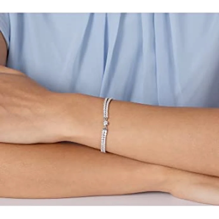 JETTE Damen-Armband 925er Silber mit 123 Zirkonia, One Size, 17 cm Länge, in Silber – Bild 4