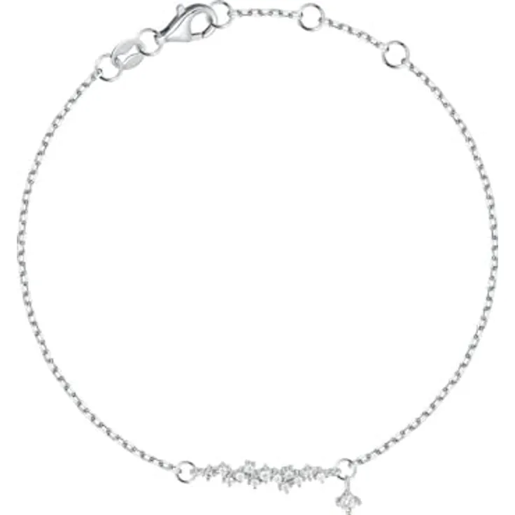 FAVS Damen-Armband 925er Silber mit 14 Zirkonia, One Size