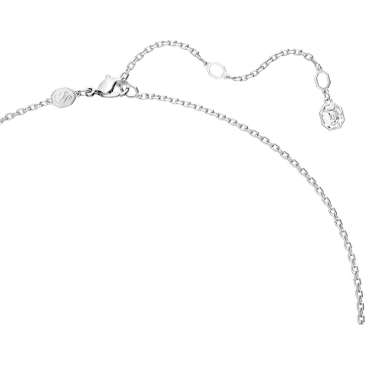 Swarovski Millenia Halskette, Blaue, Rhodinierte Damenhalskette mit Oktagon-Schliff und Strahlenden Kristallen im Farbverlauf – Bild 3