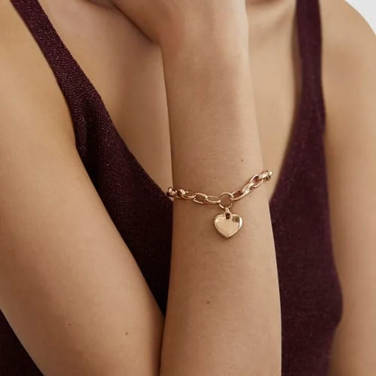 s.Oliver Bracelet, Elegantes Armband aus poliertem Edelstahl, roségold, verstellbare Gliederkette bis 20 cm, wasserfest & hautfreundlich – Bild 2