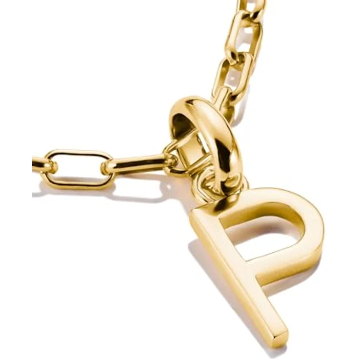 Thomas Sabo Charm Club Connect Charm-Anhänger Buchstabe P, 18k Vergoldung, recyceltes 925 Silber, flexibles Tragesystem – Bild 2