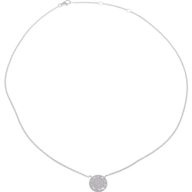 Thomas Sabo Damen Halskette SCKE150148, 925er Sterlingsilber mit Zirkonia, rundem Anhänger, verstellbar 40cm-45cm – Bild 4