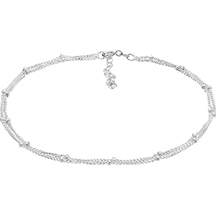 Elli Fußkette mit Kugeln, zeitloses 925 Silber Schmuckstück für das Fußgelenk – Bild 1
