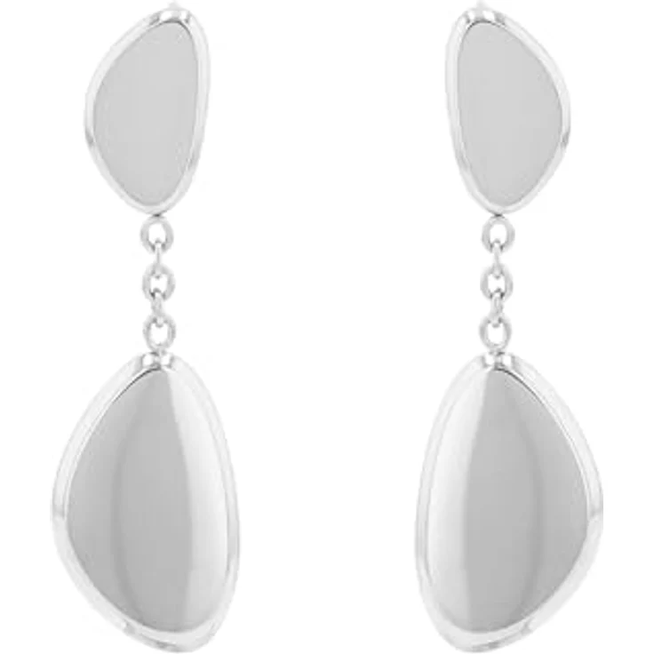 s.Oliver Ohrhänger Edelstahl Damen Ohrschmuck, gravierbar, 3,8 cm, Silber, in Schmuck Geschenk Box, 2035526 – Bild 2