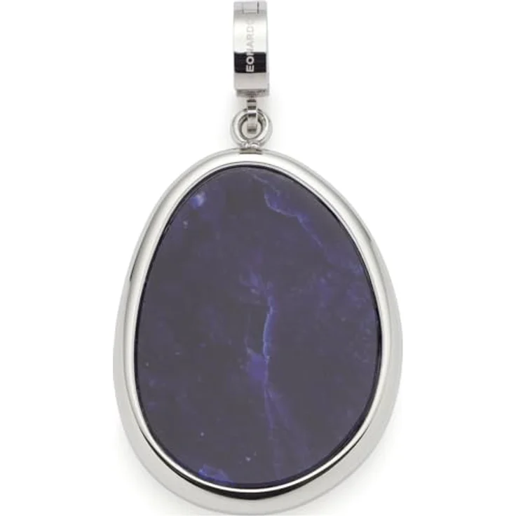 JEWELS BY LEONARDO Anhänger Clip & Mix Prilla, silberfarbener Edelstahl mit blauer Sodalith-Scheibe, 4,2 x 2,2 x 0,8 cm, Schmuck Geschenk für Frauen, 024557 – Bild 1