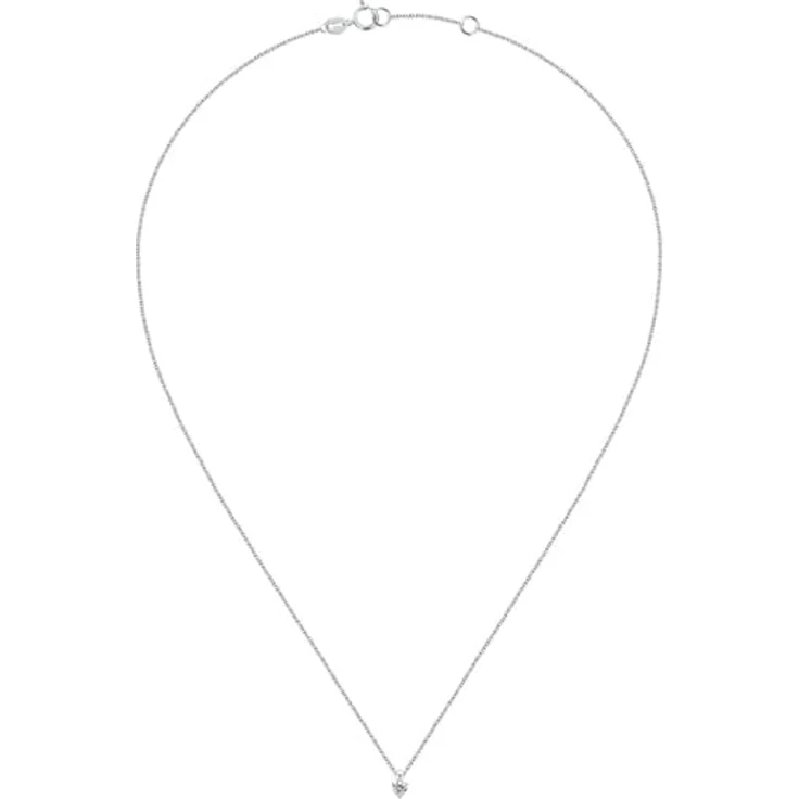 CHRIST Damen-Kette 750er Weißgold mit 1 Diamant, One Size – Bild 4