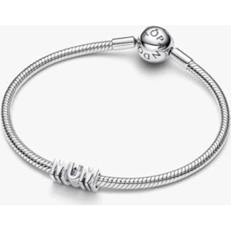 PANDORA Charm Mum wendbarer Schriftzug, 925 Sterling Silber mit Cubic Zirkonia, Buchstaben Anhänger für Mutter, kompatibel mit Moments, 794455C01 – Bild 3