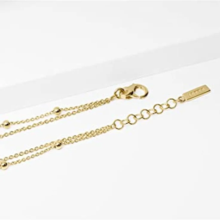 JETTE Damen-Halskette 925er Silber mit Süßwasserperle, 45 cm, Gelbgold 32021989 – Bild 2