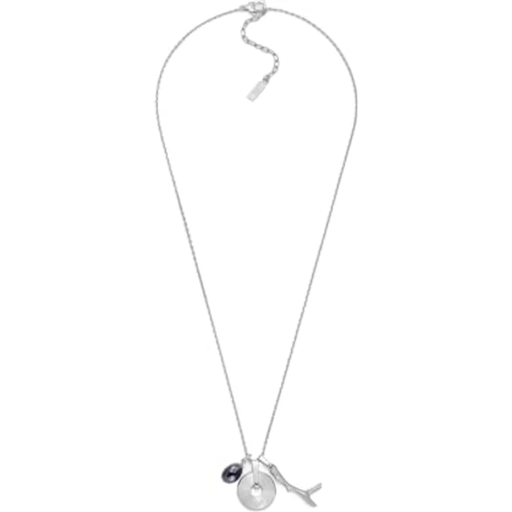 Emporio Armani Herren Halskette EGS3324040, silberfarbener Edelstahl mit mattem und glänzendem Finish, 525mm Länge – Bild 1