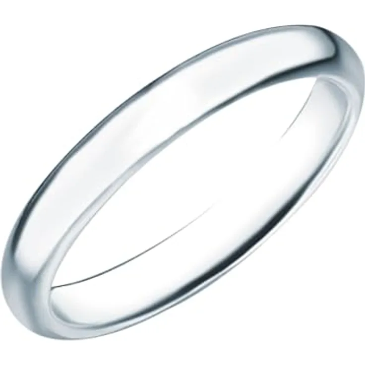 Rafaela Donata Damen Ring 925/- Sterling Silber, rhodiniert, schmaler Bandring, vielseitig kombinierbar