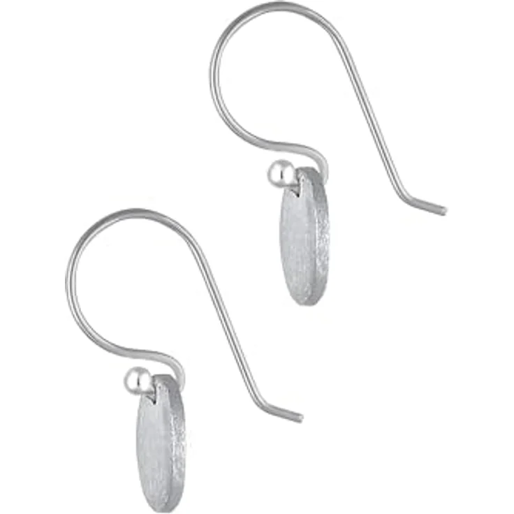 Elli Ohrringe Damen Geo Minimal Trend Matt, 925 Sterling Silber, handgefertigt, anlaufgeschützt – Bild 3