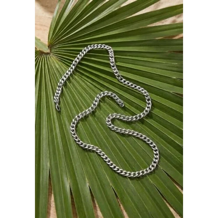 Purelei Spirit Five Halskette, wasserfeste Figaro-Panzerkette aus Edelstahl für Herren und Frauen, verstellbar 50-55 cm, Geschenkidee in Silber – Bild 5
