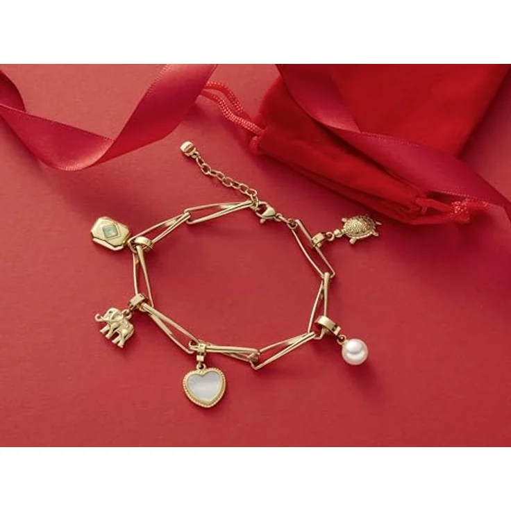JEWELS BY LEONARDO Mora Ketten-Anhänger, goldfarbener Edelstahl, stilisierte Schildkröte, Clip S (3,5 mm Ø), allergikerfreundlich – Bild 5
