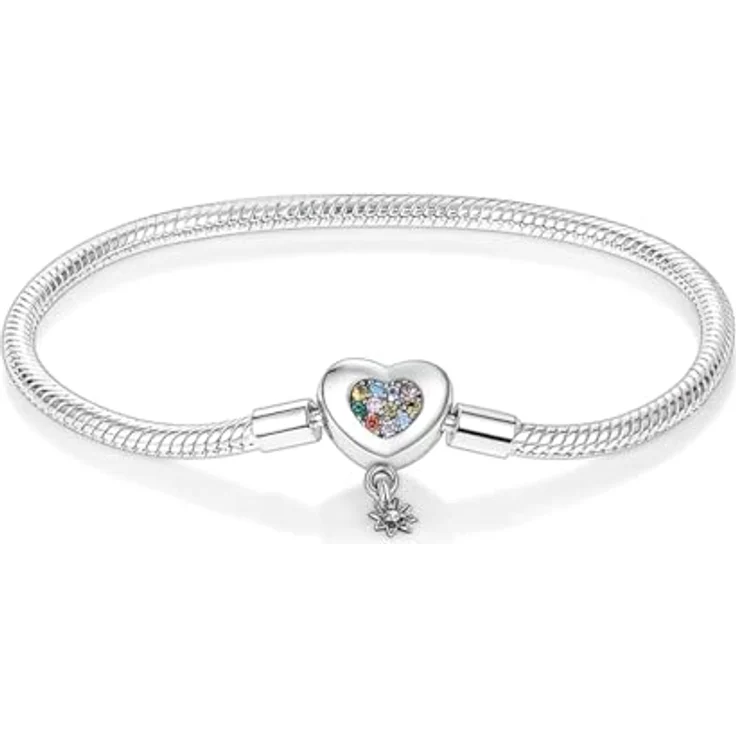 Pandach Damen Armband 925 Sterling Silber, Schlangen-Gliederarmband für empfindliche Haut, vielseitig tragbar, Geschenkidee für Valentinstag und Geburtstage – Bild 1