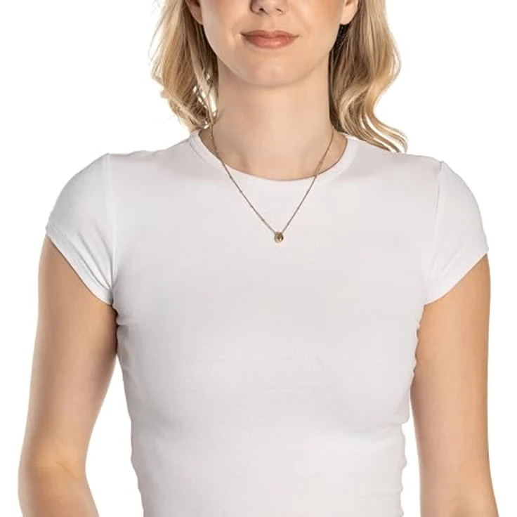 JEWELS BY LEONARDO Halskette Ciao Clothilde, Panzer-Kette aus goldfarbenem Edelstahl mit Tropfen-Anhänger, 42-47 cm, Schmuck Geschenk für Frauen, 025739 – Bild 3