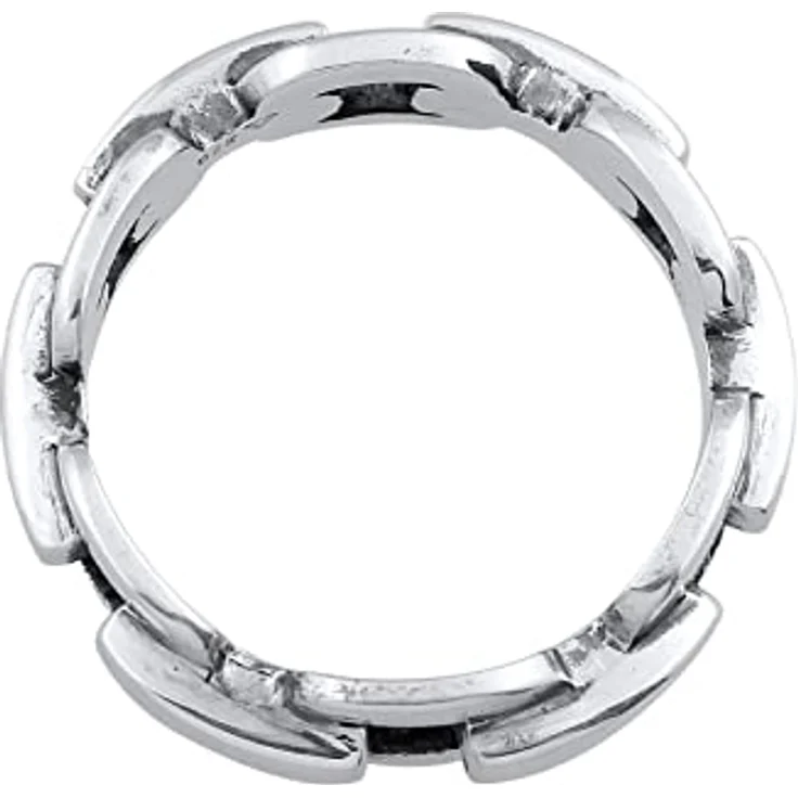Kuzzoi Massiver Herrenring im Ankerketten Design, 925 Sterling Silber poliert, Ringgröße 64, Lifestyle-Ring für Männer – Bild 3
