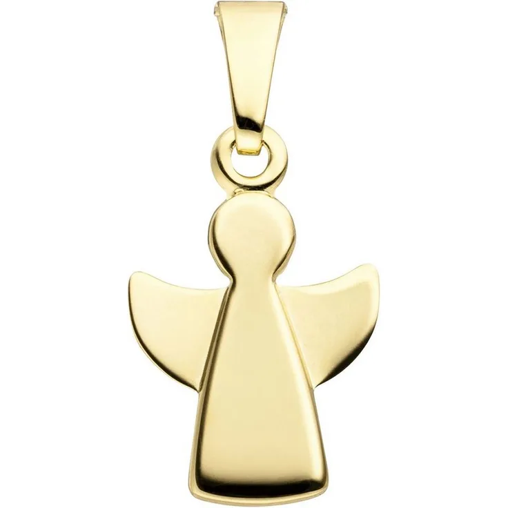 JOBO Engelanhänger, Schutzengel aus 333 Gelbgold, Höhe 14,7 mm, Gewicht 0,6 g