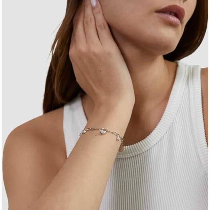 s.Oliver Bracelet, Elegantes Armband aus poliertem Edelstahl, silber, verstellbar bis 21 cm, wasserfest & hautfreundlich – Bild 2