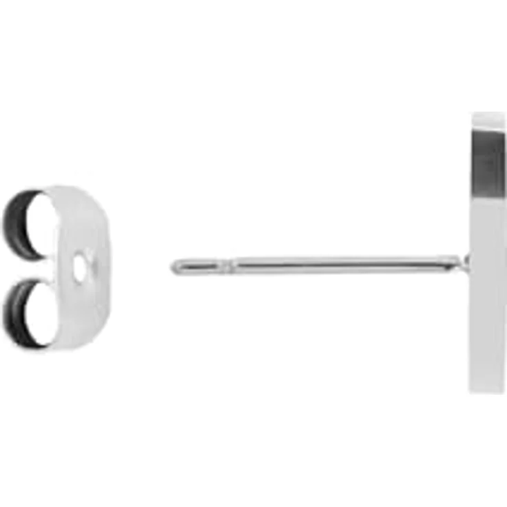 s.Oliver Ohrring - Elegante Ohrstecker aus poliertem 925er Sterlingsilber, silber - wasserfest und hautfreundlich, 8 mm Größe mit Butterflyverschluss – Bild 2