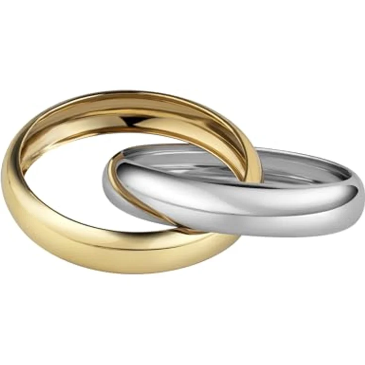 Fascination by Ellen K. Damen Ring 585/- Gold, glänzend, Band-Ring mit beweglichen Schienen, inklusive Etui – Bild 2
