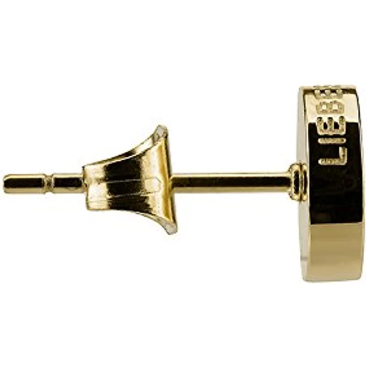 Liebeskind Berlin Damen-Ohrstecker Edelstahl vergoldet, 7 mm mit keeploving Gravur, Steckverschluss – Bild 3