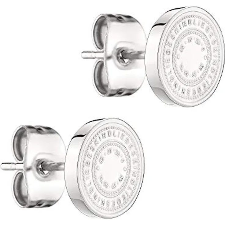 Liebeskind Ohrstecker LJ-0773-E-08, Edelstahl in Silber, 1,2 cm x 0,8 cm mit praktischem Steckverschluss
