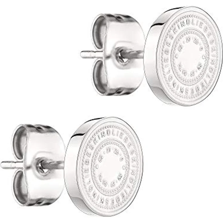 Liebeskind Ohrstecker LJ-0773-E-08, Edelstahl in Silber, 1,2 cm x 0,8 cm mit praktischem Steckverschluss – Bild 1