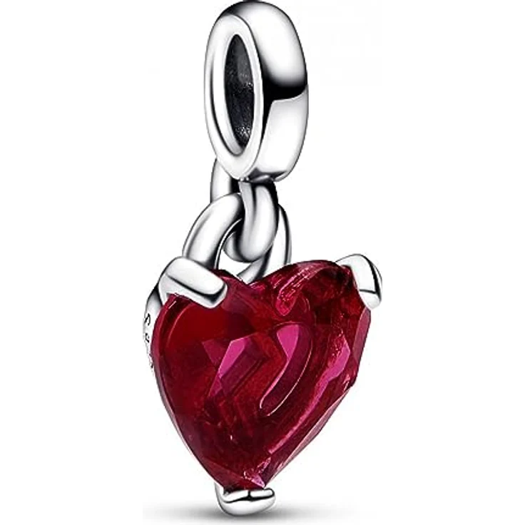PANDORA ME Gebrochenes Herz Mini-Dangle, Sterling Silber mit rotem Kristall, für Pandora Me Armbänder, 792524C01 – Bild 1