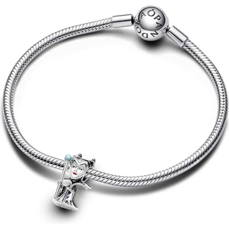 PANDORA Moments Disney Villains Maleficent Charm, Sterling Silber mit Emaille und leuchtendem Zepter, kompatibel mit Moments Armbändern, 793423C01 – Bild 3