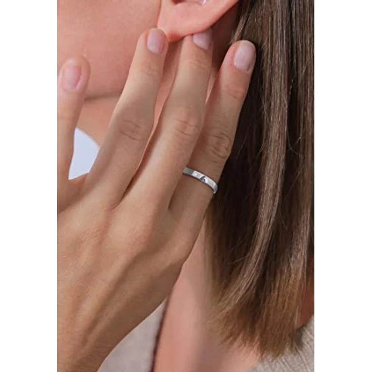 Elli Ring Damen Verlobung, Schlichter Eleganter Bandring aus 925 Sterling Silber, Hochglanzpoliert und Anlaufgeschützt – Bild 4