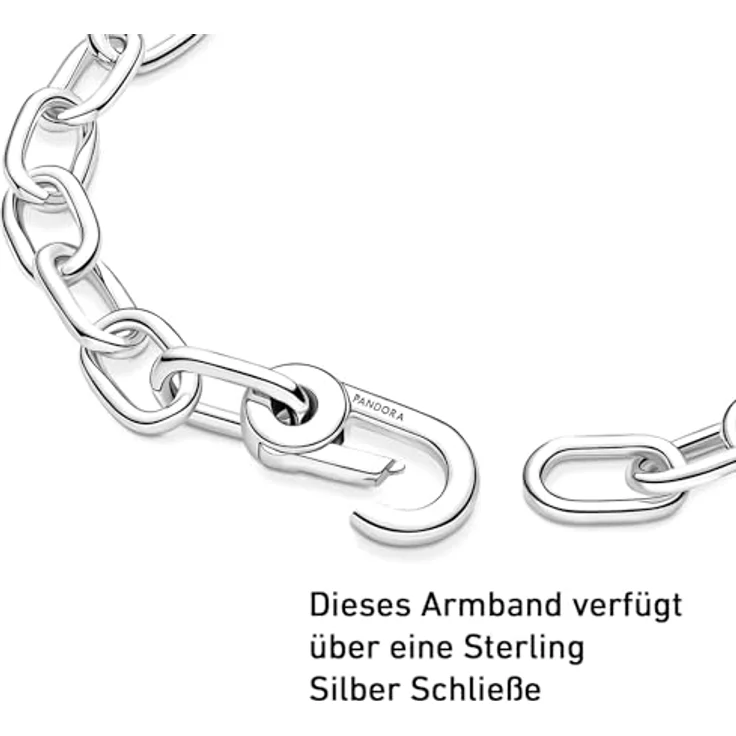 APUUESN ME Charm Moments Armband, Sterling Silber S925, 16CM, mit Büroklammer Charms Anhänger, Effektive Schlangenkette, Geschenk für Frauen – Bild 4