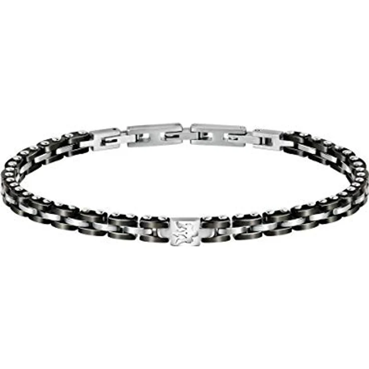Maserati Jewels Herrenarmband JM420ATI02, 22 cm, aus Edelstahl und Keramik mit PVD-Beschichtung, Maserati-Blau-Finish, Clipverschluss – Bild 1