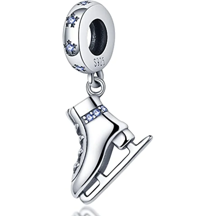 Pandach Damen Charm Anhänger 925 Sterling Silber mit Zirkonia, passend für europäische Armbänder und Halsketten – Bild 1