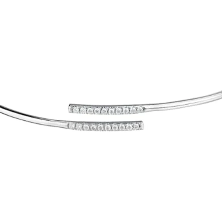 CHRIST Damen-Armreif 750er Weißgold mit 20 Diamanten, One Size – Bild 2