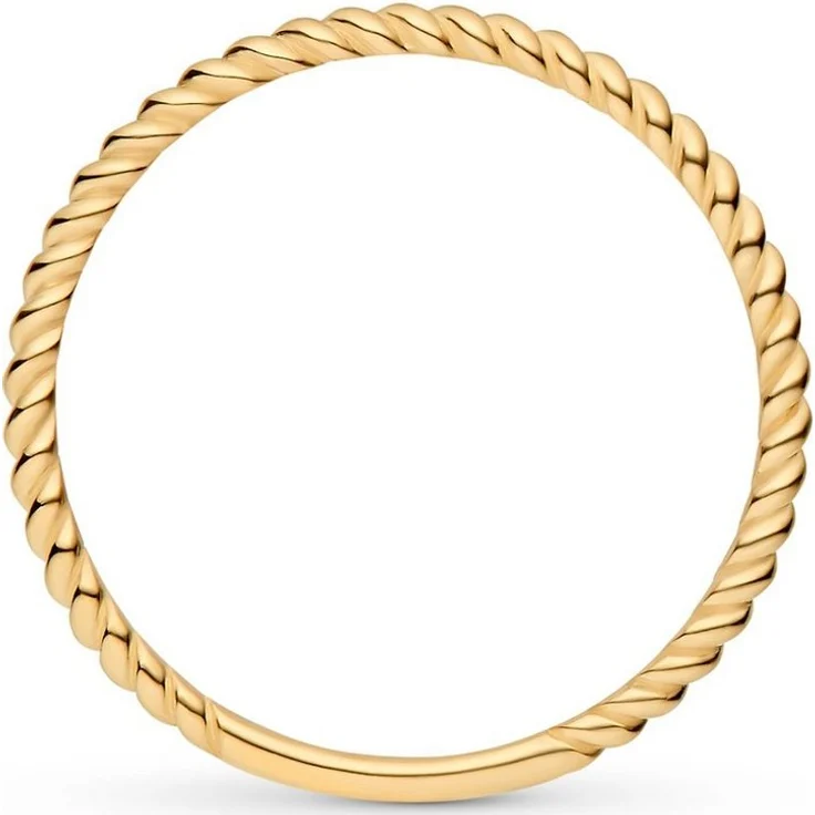 CHRIST Goldring Damenring twisted, Gelbgold 375, modern, Größe 56